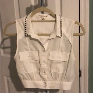 White Semi Sheer Crop Top